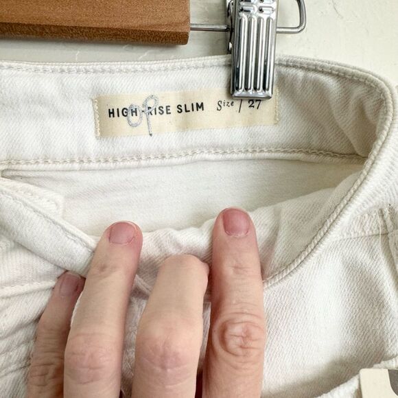 NWT Anthroologie Pilcro and the Letterpress- High Rise Slim Jean, White, Size 27 - Picture 7 of 8